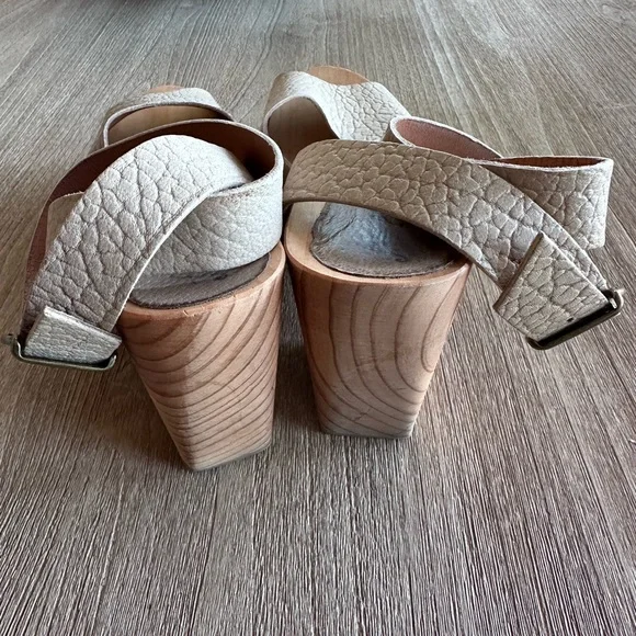 Free People Pasadena Wooden Platform Clog Sandals Womens 10 / EU 41 EUC - Picture 6 of 12